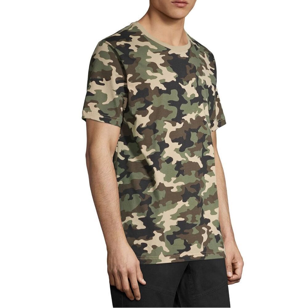 No Boundaries Men’s Cotton Camo T-shirt Green Tan Size 3XL 54-56
